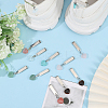 12Pcs 6 Styles Heart Natural & Synthetic Gemstone Shoe Charms HJEW-CA00019-4