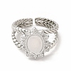 Tarnish Resistant 304 Stainless Steel Sun Open Cuff Ring Settings X-RJEW-B027-23P-2