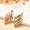 304 Stainless Steel Two Tone Stud Earrings EJEW-F355-04M-04-1