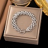 304 Stainless Steel Oval Link Chain Bracelets BJEW-G759-03P-1