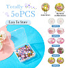 50Pcs 5 Colors Handmade Gold Sand Lampwork Beads Strands LAMP-TA0001-42-4