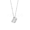 1pc Brass Chain with Alloy Letter Pendants Necklaces NJEW-LP0001-41B-P-1