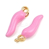Brass Enamel Pendants KK-I377-01G-3