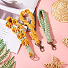 3Pcs 3 Style Cotton Handmade Braided Wrist Lanyard Pendant Decorations AJEW-TA0001-47B-5