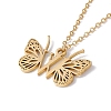 Initial Letter with Butterfly Pendant Necklace LS-NJEW-C026-01G-W-3