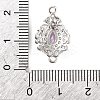 Brass Pave Cubic Zirconia Connector Charms KK-Z051-04P-02-3