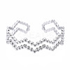 Non-Tarnish 304 Stainless Steel Wave Wrap Open Cuff Ring RJEW-T023-66P-1