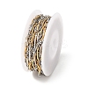 Two Tone 304 Stainless Steel Curved Bar Link Chains CHS-G049-01GP-3