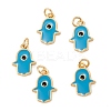 Brass Enamel Pendants KK-P204-11G-D-1