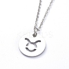 Non-Tarnish 304 Stainless Steel Pendant Necklaces NJEW-E147-06P-1