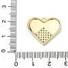 Brass Micro Pave Clear Cubic Zirconia Pendants KK-I476-14G-3