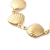 304 Stainless Steel Shell Link Chain Bracelets for Women LS-BJEW-Z076-02G-2