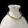 304 Stainless Steel Column Link Chain Bracelets for Women BJEW-F488-05G-4