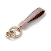 Microfiber & Zinc Alloy & Crystal Rhinestone Keychain LS-KEYC-G062-01C-4