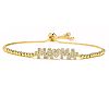 Mother's Day Brass Micro Pave Clear Cubic Zirconia Slider Bracelets FS-WGA4315-06-1
