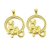 Real 18K Gold Plated Brass Pendants KK-L209-027G-1
