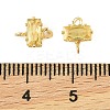 Brass Pave Cubic Zirconia Rectangle Connector Charms KK-P347-06G-5