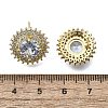 Brass Micro Pave Clear Cubic Zirconia Stud Earrings EJEW-F363-05G-3