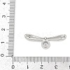Brass Micro Pave Clear Cubic Zirconia Toggle Clasps Parts KK-U051-05P-3