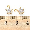 Rack Plating Brass Micro Pave Clear Cubic Zirconia Charms KK-Z045-13G-3