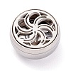 304 Stainless Steel Magnetic Diffuser Locket Aromatherapy Essential Oil Buckle AJEW-M027-05P-2