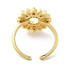 Brass Micro Pave Cubic Zirconia Cuff Rings for Women RJEW-P129-06B-G-4