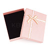 Rectangle Paper Jewelry Set Storage Boxes with Bowknot X1-CON-TAC0014-04C-2