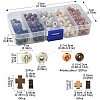 Natural Wenge Wood Beads DIY-FS0006-70-4