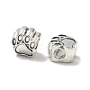 Tibetan Style Zinc Alloy Dog Paw Prints European Beads X-MPDL-R038-008AS-RS-3