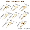 8Pcs 8 Styles Alloy Alligator Hair Clip Finding PHAR-CJ0001-03-6