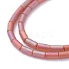 Electroplate Frosted Glass Beads Strands EGLA-K014-BF-FR04-4