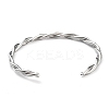 Non-Tarnish 304 Stainless Steel Twisted Rope Cuff Bangles for Women LS-BJEW-P296-01P-3