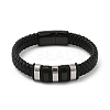 Braided Leather Cord Bracelets for Men BJEW-Z081-11EB-01-4
