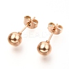 304 Stainless Steel Ball Stud Earrings EJEW-C501-10D-2