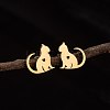 Stainless Steel Small Animal Stud Earrings for Women PW-WG5B49B-26-1