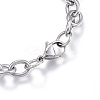 Tarnish Resistant 304 Stainless Steel Charm Bracelets LS-BJEW-G544-12P-4