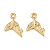 Ocean Theme Brass Micro Pave Cubic Zirconia Charms X1-KK-F902-08L-G-1