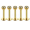 304 Stainless Steel Round Internally Threaded Labrets for Women Men WG9B6EB-07-1