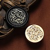 Thank You Wax Seal Brass Stamp Heads AJEW-M038-01U-G-1