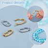 4Pcs 2 Colors Brass Micro Pave Clear Cubic Zirconia Peanut Twister Clasps KK-HS0001-22-4
