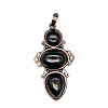Retro Natural Obsidian Pendants PW-WG7292F-19-1
