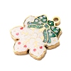 Christmas 304 Stainless Steel Enamel Pendants LS-STAS-B112-02G-11-2