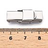 Tarnish Resistant Smooth Surface 201 Stainless Steel Watch Band Clasps STAS-R063-64-3