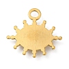 Real 18K Gold Plated 304 Stainless Steel Pendants STAS-A084-19G-03-2