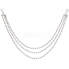 Iron Rhinestone Boot Strap Chains AJEW-WH20042-37-1