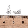 Brass Micro Pave Clear Cubic Zirconia Pendants KK-K351-46E-P-3
