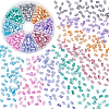 320Pcs 8 Colors Opaque Baking Paint Crackle Glass Beads FGLA-PH0001-05-8