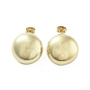 Blank Flat Round Brass Stud Earrings EJEW-Q811-07G-1