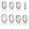 14Pcs 7 Styles Stainless Steel Grooved Finger Ring Settings STAS-SC0010-65P-7