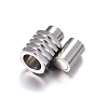 Tarnish Resistant 304 Stainless Steel Magnetic Clasps with Glue-in Ends LS-STAS-H055-2-3
